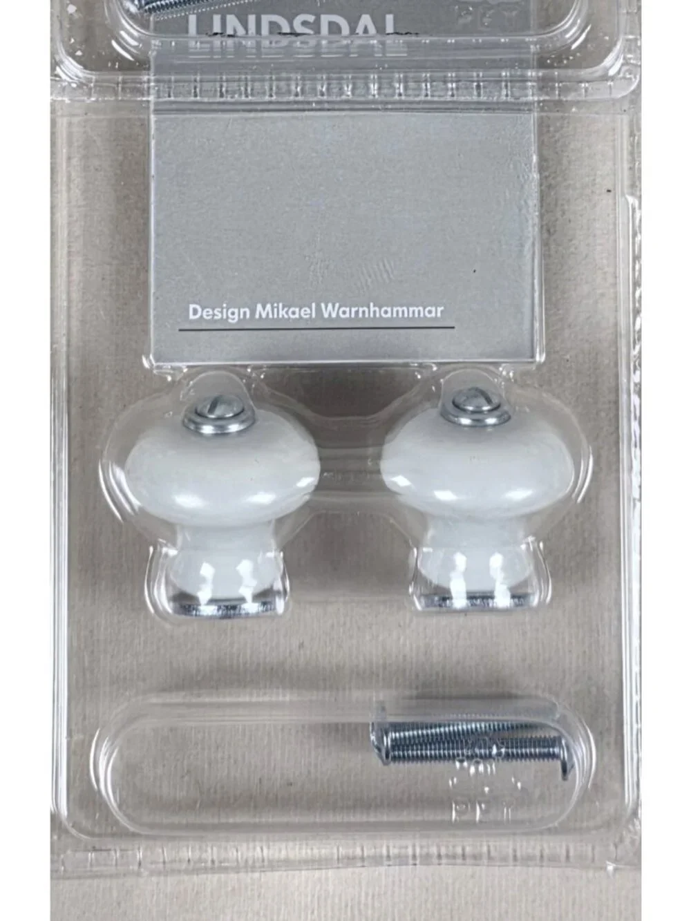 IKEA Lindsdal Drawer KNOB Handles Cabinet Pulls WHITE PORCELAIN 1 3/16